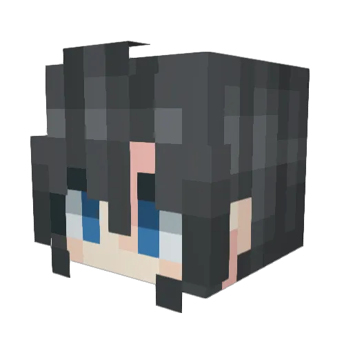yudlai Minecraft avatar head, 3D render