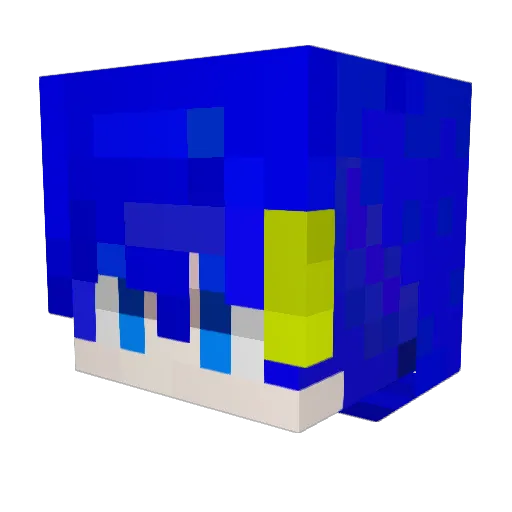 yududu Minecraft avatar head, 3D render