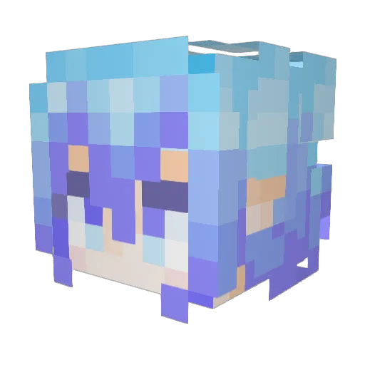 yudxr Minecraft avatar head, 3D render