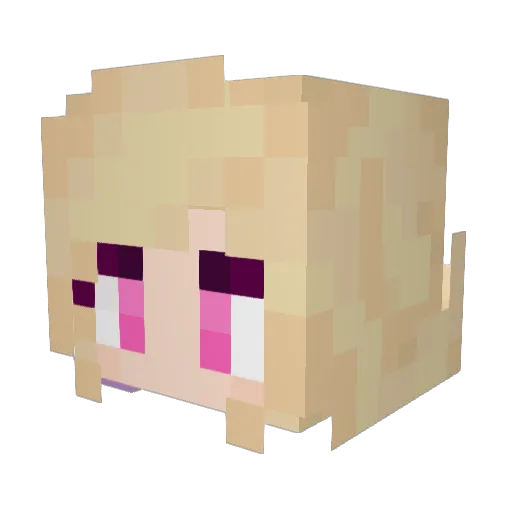 yue3 Minecraft avatar head, 3D render