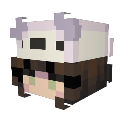 yue_weiran Minecraft avatar head, 3D render