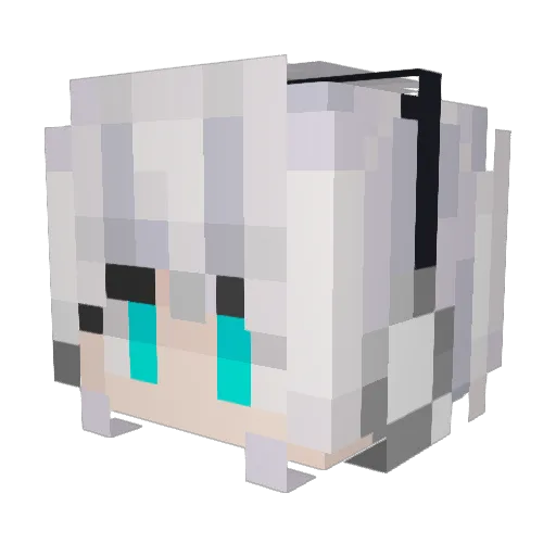 yuefeng888 Minecraft avatar head, 3D render