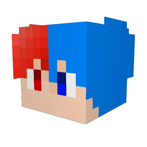 yueguoguo Minecraft avatar head, 3D render