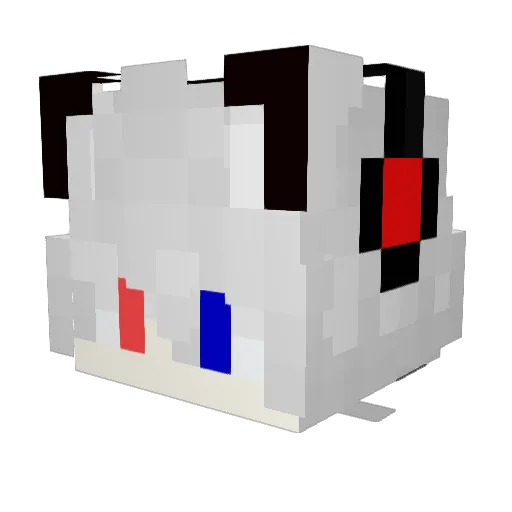 yuejian18 Minecraft avatar head, 3D render