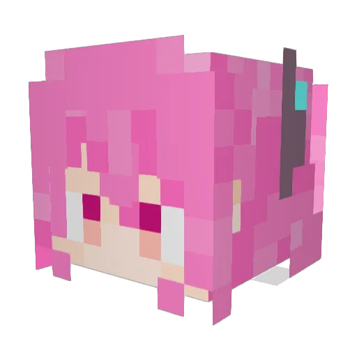 yuejiang22 Minecraft avatar head, 3D render