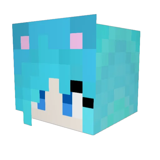 yuek_ Minecraft avatar head, 3D render