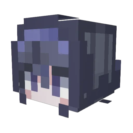 yuelimana Minecraft avatar head, 3D render