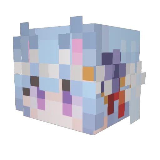 yuemeng1018 Minecraft avatar head, 3D render