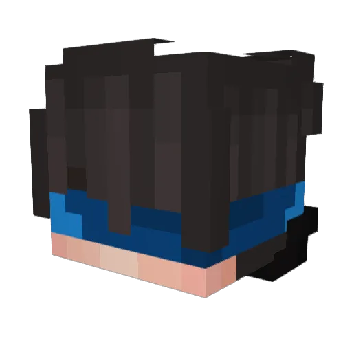 yueop Minecraft avatar head, 3D render