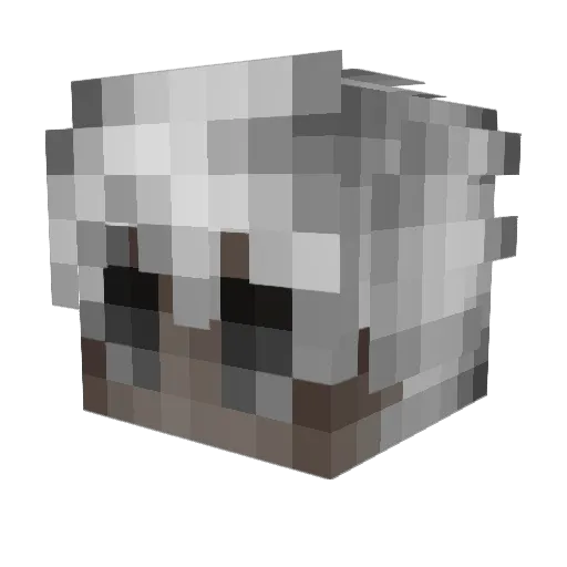yuer Minecraft avatar head, 3D render
