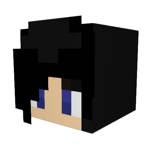 yufangg Minecraft avatar head, 3D render