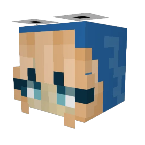 yuff21 Minecraft avatar head, 3D render