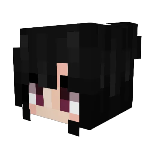 yufujiro Minecraft avatar head, 3D render