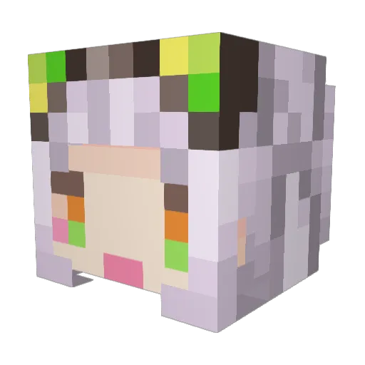 yugmix Minecraft avatar head, 3D render