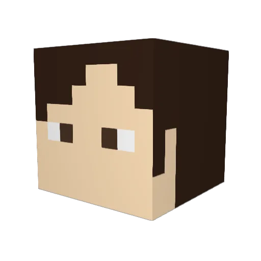 yugobrandon Minecraft avatar head, 3D render