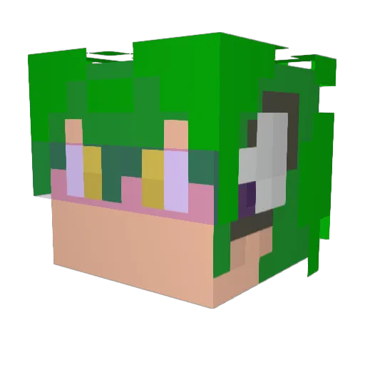 yugu0 Minecraft avatar head, 3D render