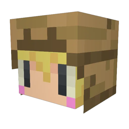 yuhe412 Minecraft avatar head, 3D render