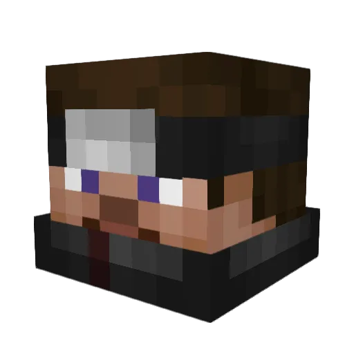 yuhmin Minecraft avatar head, 3D render