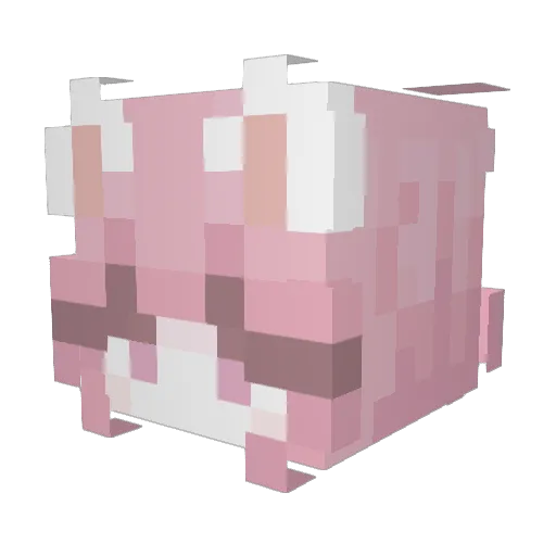 yuhuaqing Minecraft avatar head, 3D render