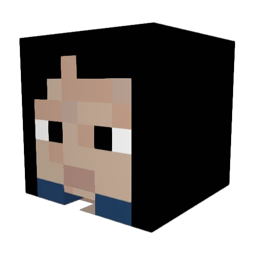 yuhwhip Minecraft avatar head, 3D render