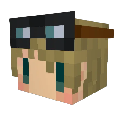 yui000 Minecraft avatar head, 3D render