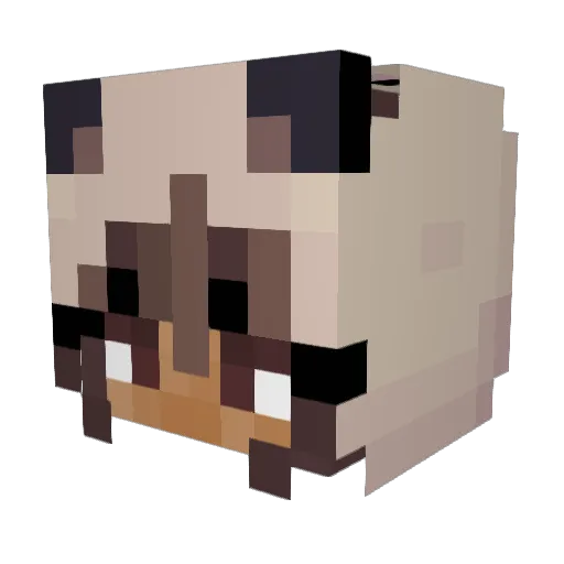 yui010 Minecraft avatar head, 3D render