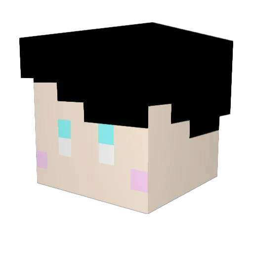 yui0426 Minecraft avatar head, 3D render