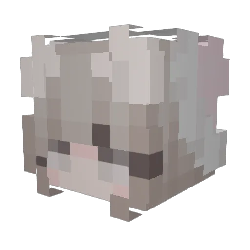 yui1 Minecraft avatar head, 3D render