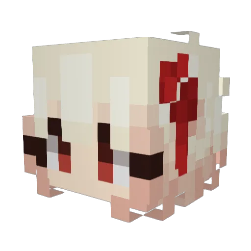 yui_0_7 Minecraft avatar head, 3D render