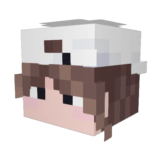 yui_19 Minecraft avatar head, 3D render