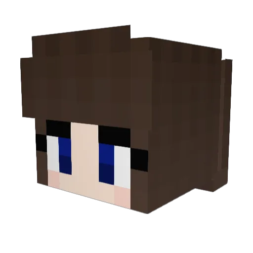yui_tan Minecraft avatar head, 3D render