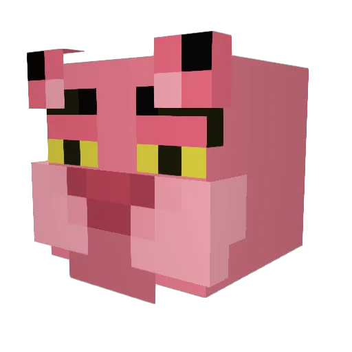 yuigori Minecraft avatar head, 3D render