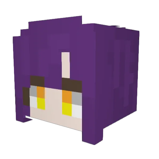 yuika_mu Minecraft avatar head, 3D render