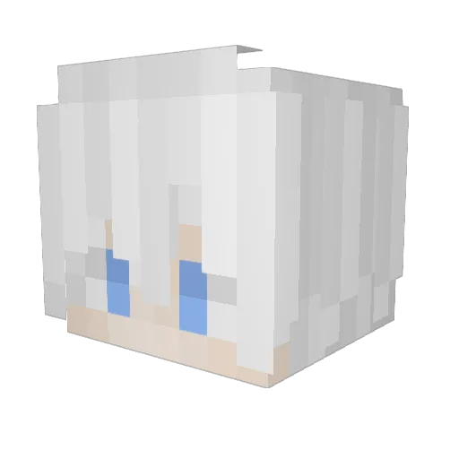 yuikocha Minecraft avatar head, 3D render