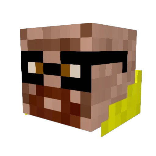 yuio134 Minecraft avatar head, 3D render