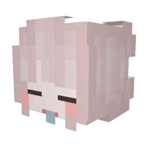 yuioyuio Minecraft avatar head, 3D render