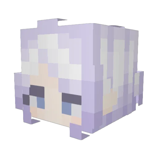yuipoo Minecraft avatar head, 3D render