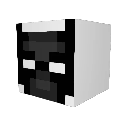 yuistiti Minecraft avatar head, 3D render