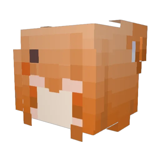 yuiyuen Minecraft avatar head, 3D render