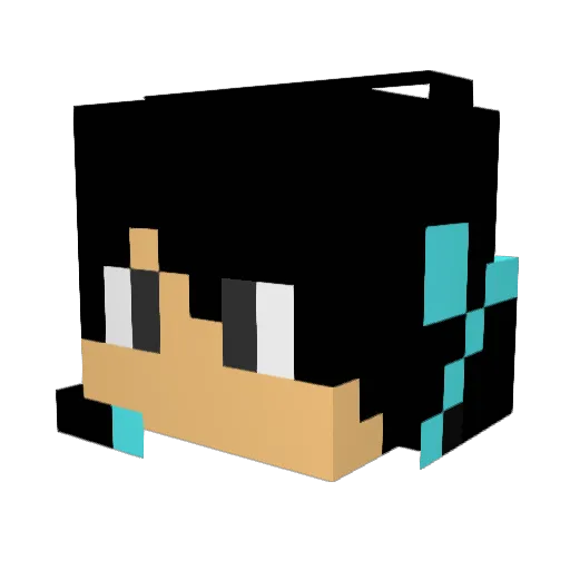 yujie_tw Minecraft avatar head, 3D render