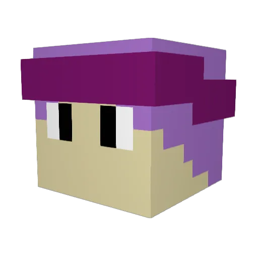 yujiinnss Minecraft avatar head, 3D render