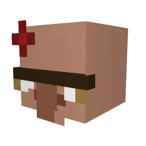 yujinny Minecraft avatar head, 3D render