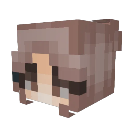 yujomiii Minecraft avatar head, 3D render