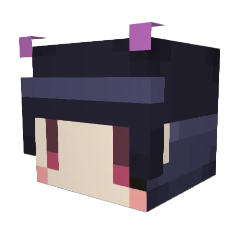 yuka777 Minecraft avatar head, 3D render