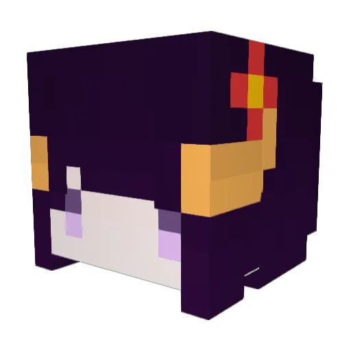 yukaLin Minecraft avatar head, 3D render