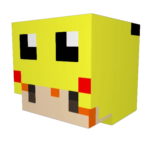 yuka_natu Minecraft avatar head, 3D render