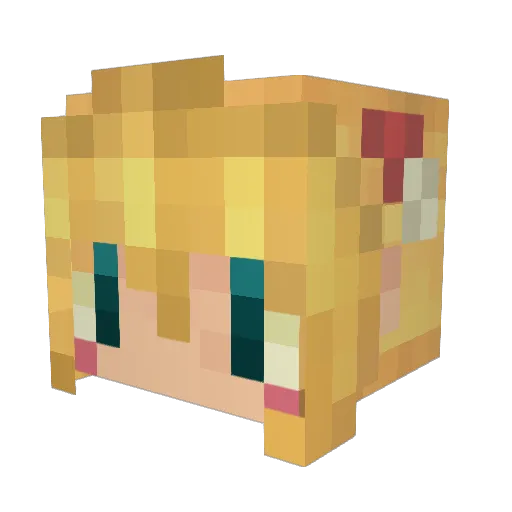 yukag Minecraft avatar head, 3D render