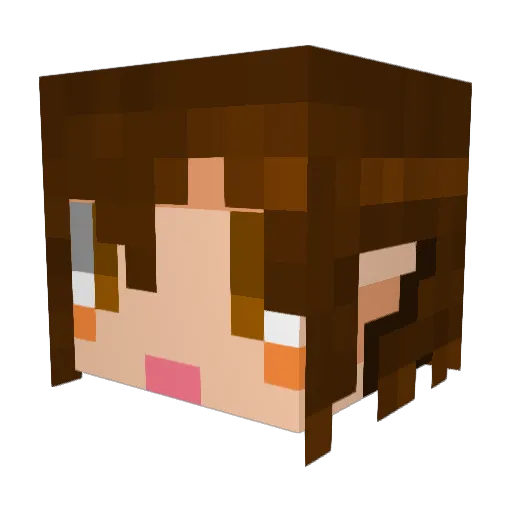 yukari506 Minecraft avatar head, 3D render