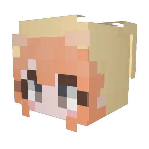 yukggun Minecraft avatar head, 3D render