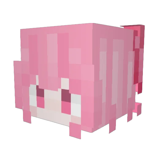 yuki1024_ Minecraft avatar head, 3D render